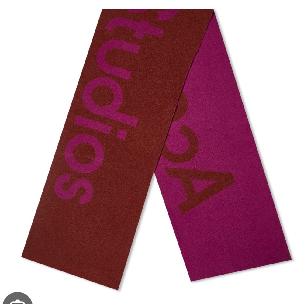 Acne Studios - Wool scarf pink and red
